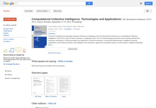 
                            11. Computational Collective Intelligence. Technologies and ...