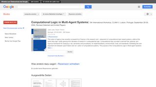 
                            11. Computational Logic in Multi-Agent Systems: 5th International ...