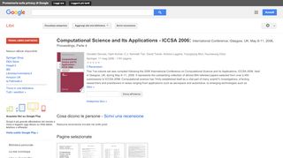 
                            4. Computational Science and Its Applications - ICCSA 2006: ... - Risultati da Google Libri