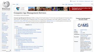 
                            13. Computer Age Management Services - Wikipedia