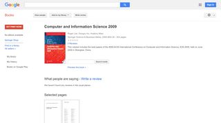 
                            12. Computer and Information Science 2009 - Rezultate në Librat e Google