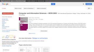 
                            11. Computer and Information Sciences -- ISCIS 2003: 18th International ...