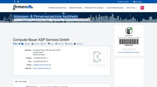 
                            12. Computer Bauer ASP Services GmbH; Aschheim | Firmendb ...