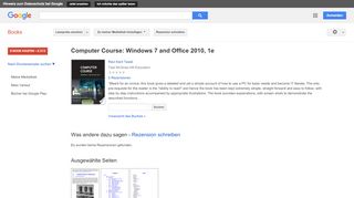 
                            13. Computer Course: Windows 7 and Office 2010, 1e