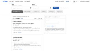 
                            4. Computer Engineering Jobs in Windsor, ON (with Salaries) | Indeed ...
