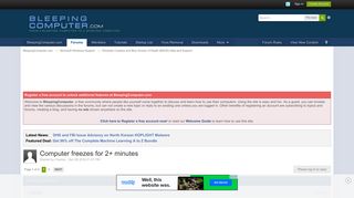 
                            12. Computer freezes for 2+ minutes - Windows Crashes and Blue Screen ...