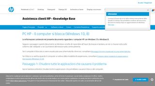 
                            8. Computer HP - Il computer si blocca (Windows 10, 8) | Assistenza ...