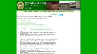 
                            8. Computer Information Technology Centre (CITC) Portal | Kwara State ...