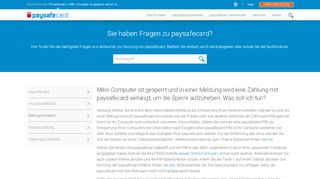 
                            3. Computer ist gesperrt, was ist zu tun? - paysafecard.com