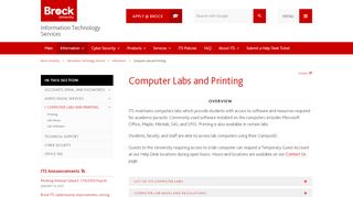 
                            3. Computer Labs and Printing – Information ... - Brock University