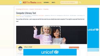 
                            12. Computer Literacy Test - AllTheTests