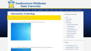 
                            11. Computer Login Instructions - Southeastern Oklahoma State University