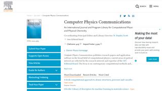 
                            2. Computer Physics Communications - Journal - Elsevier