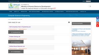 
                            5. Computer Science & Engineering - Welcome to Virtual Labs