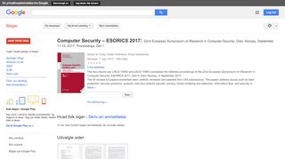 
                            10. Computer Security – ESORICS 2017: 22nd European Symposium on ...