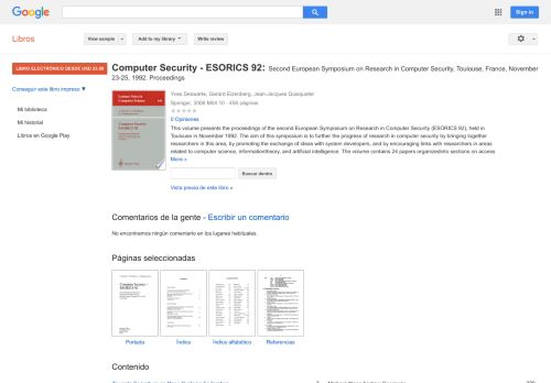 
                            12. Computer Security - ESORICS 92: Second European Symposium on ...