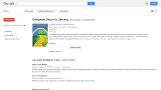 
                            13. Computer Security Literacy: Staying Safe in a Digital World - Hasil Google Books