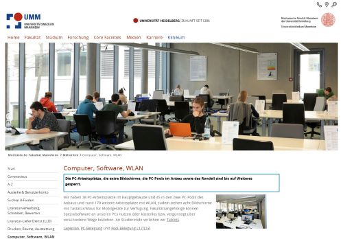 
                            9. Computer, Software, WLAN: UMM Universitätsmedizin Mannheim