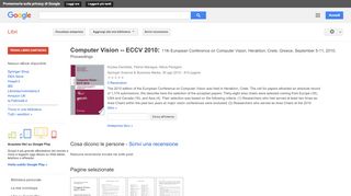 
                            6. Computer Vision -- ECCV 2010: 11th European Conference on Computer ... - Risultati da Google Libri
