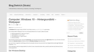 
                            11. Computer: Windows 10 – Hintergrundbild – Wallpaper | Blog Dietrich ...