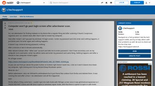 
                            1. Computer won't go past login screen after adwcleaner scan ...