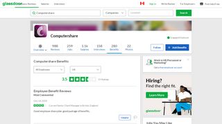 
                            13. Computershare Employee Benefits and Perks | Glassdoor.ca