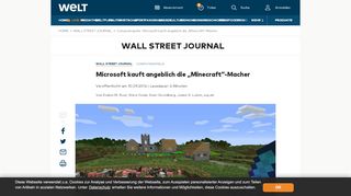 
                            13. Computerspiele : Microsoft kauft angeblich die „Minecraft“-Macher ...