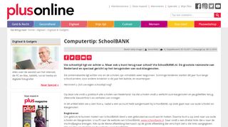 
                            7. Computertip: SchoolBANK | PlusOnline - Plus Magazine