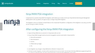 
                            12. Computicate Ninja MSP PSA integration; add our PSA to NinjaMSP