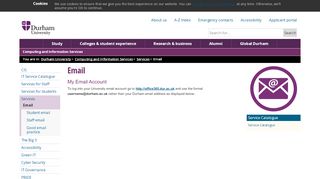 
                            5. Computing and Information Services : Email - Durham University