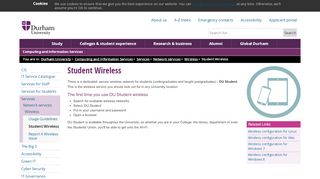 
                            7. Computing and Information Services : Student Wireless - Durham ...
