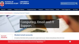 
                            9. Computing, Email and IT Support | School of Advanced Study