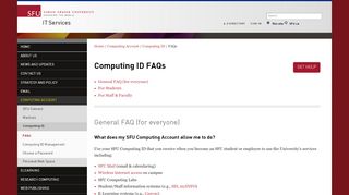 
                            3. Computing ID FAQs - IT Services - Simon Fraser University