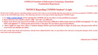 
                            3. COMSATS Institute of Information Technology, Islamabad