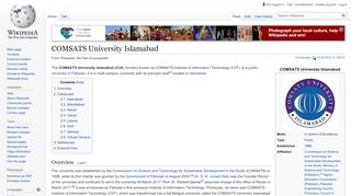 
                            11. COMSATS University Islamabad - Wikipedia