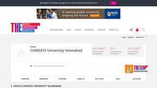 
                            11. COMSATS University Islamabad World University Rankings ...
