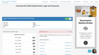 
                            2. Comtrend AR-5389 Default Router Login and Password - Clean CSS