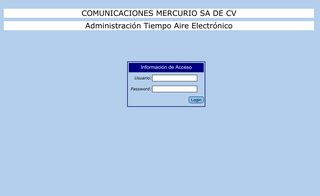 
                            1. Comunicaciones Mercurio S.A. de C.V. -- Login