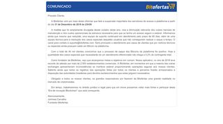 
                            1. Comunicado Bitofertas