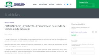 
                            6. COMUNICADO - COMVEN – Comunicação de venda de veículo em ...