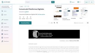 
                            6. Comunicado Plataformas Digitales - Scribd