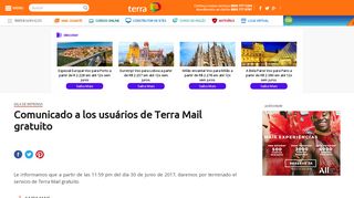 
                            2. Comunicado Terra Mail gratuito