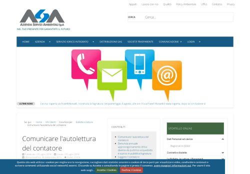 
                            7. Comunicare l'autolettura del contatore - A.S.A. S.p.a. Livorno e ...