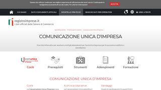 
                            5. Comunicazione Unica d'Impresa - Registro Imprese