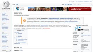 
                            6. Comwave - Wikipedia