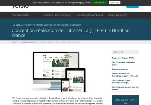 
                            3. Conception et réalisation de l'intranet sur-mesure Cargill CPN France