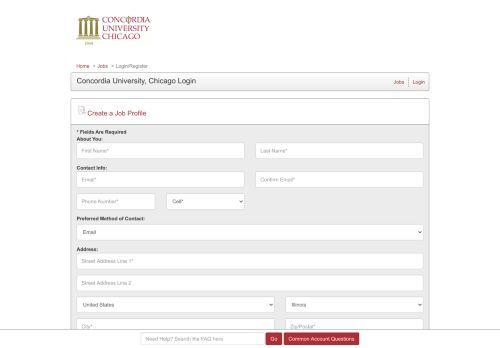 
                            3. Concordia University, Chicago Login