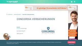 
                            6. Concordia Versicherungen – Alle Infos über die Tarife - Toptarif