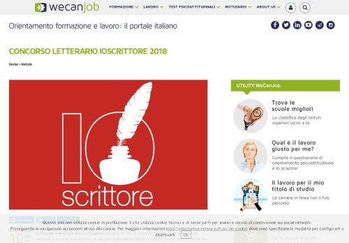 
                            9. Concorso letterario IoScrittore 2018 - WeCanJob.it