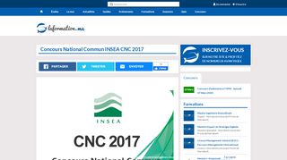 
                            5. Concours National Commun INSEA CNC 2017 | ...